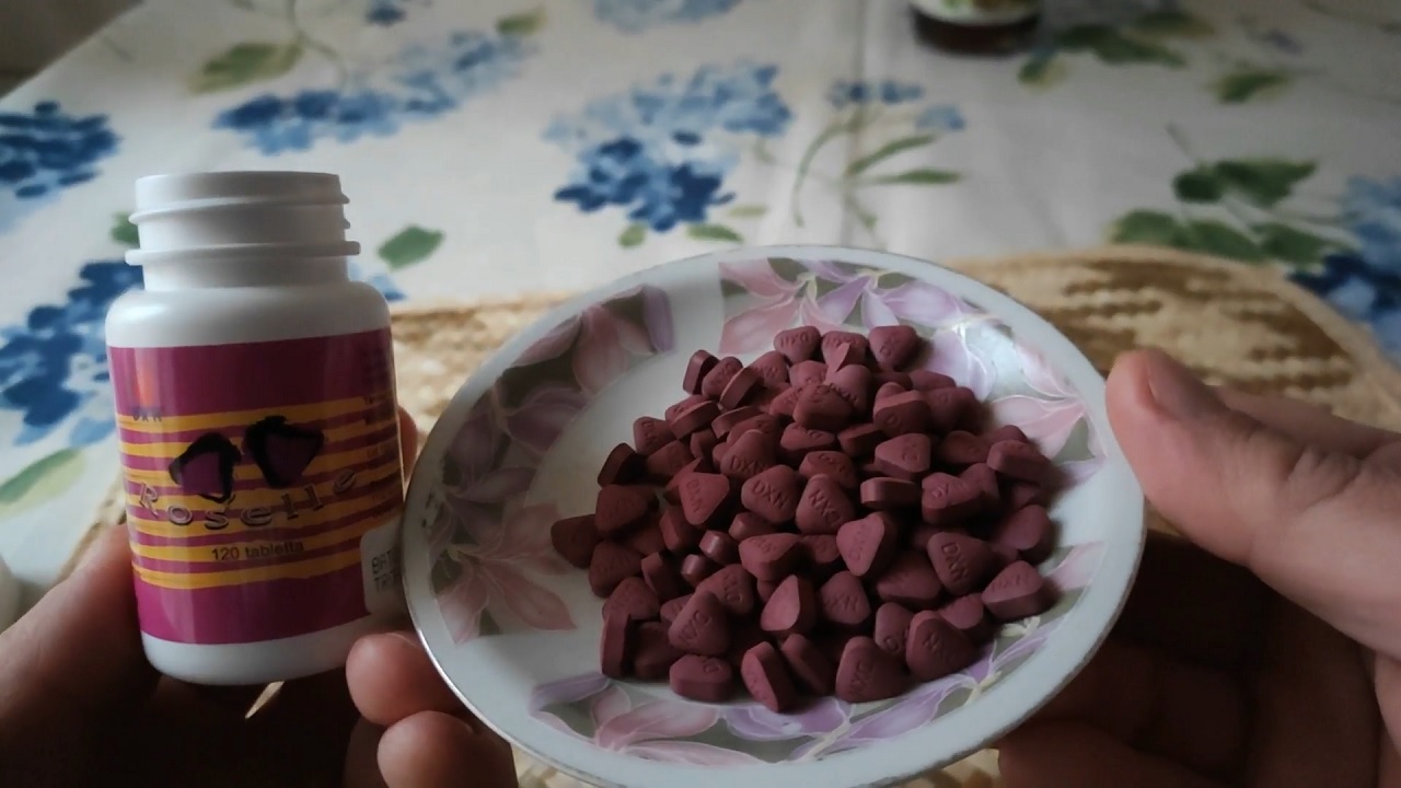 This is what DXN Sudanese hibiscus tablets look like on a plate